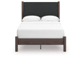 Cadmori Full Upholstered Panel Platform Bed, Dresser, Mirror and Chest