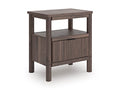 Pamytta Nightstand in Brown, angle view