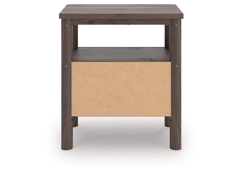 Cadmori Full Upholstered Panel Platform Bed, Chest and Nightstand
