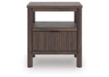 Cadmori Full Upholstered Panel Bed, Dresser, Mirror and Nightstand