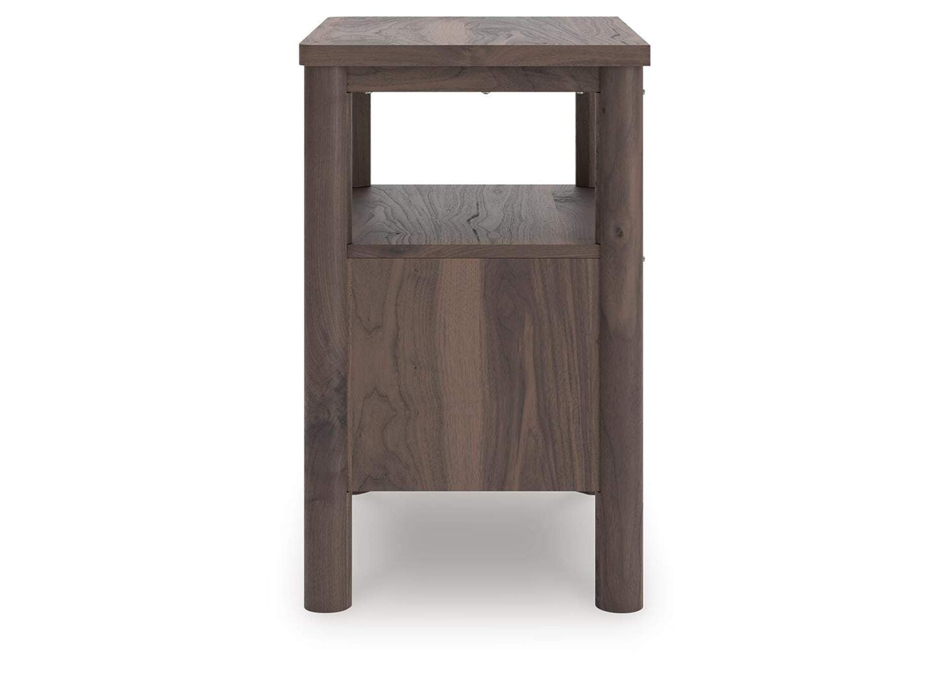 Cadmori King Panel Platform Bed, Dresser and Nightstand side view