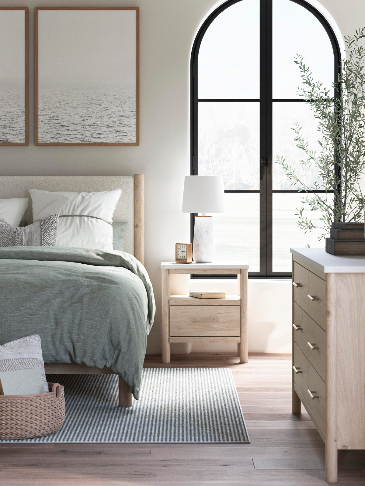 Cadmori Nightstand in Two-tone, lifestyle view