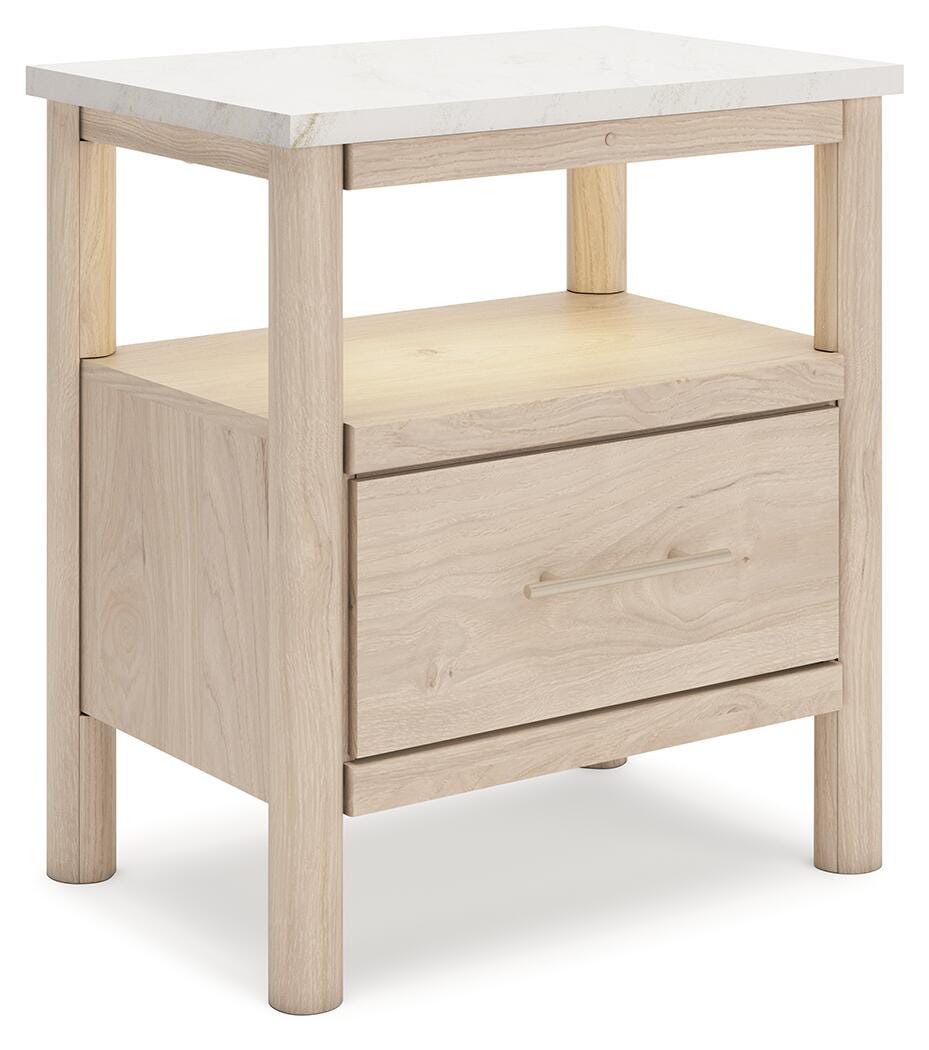 Cadmori Nightstand in Two-tone, angle view