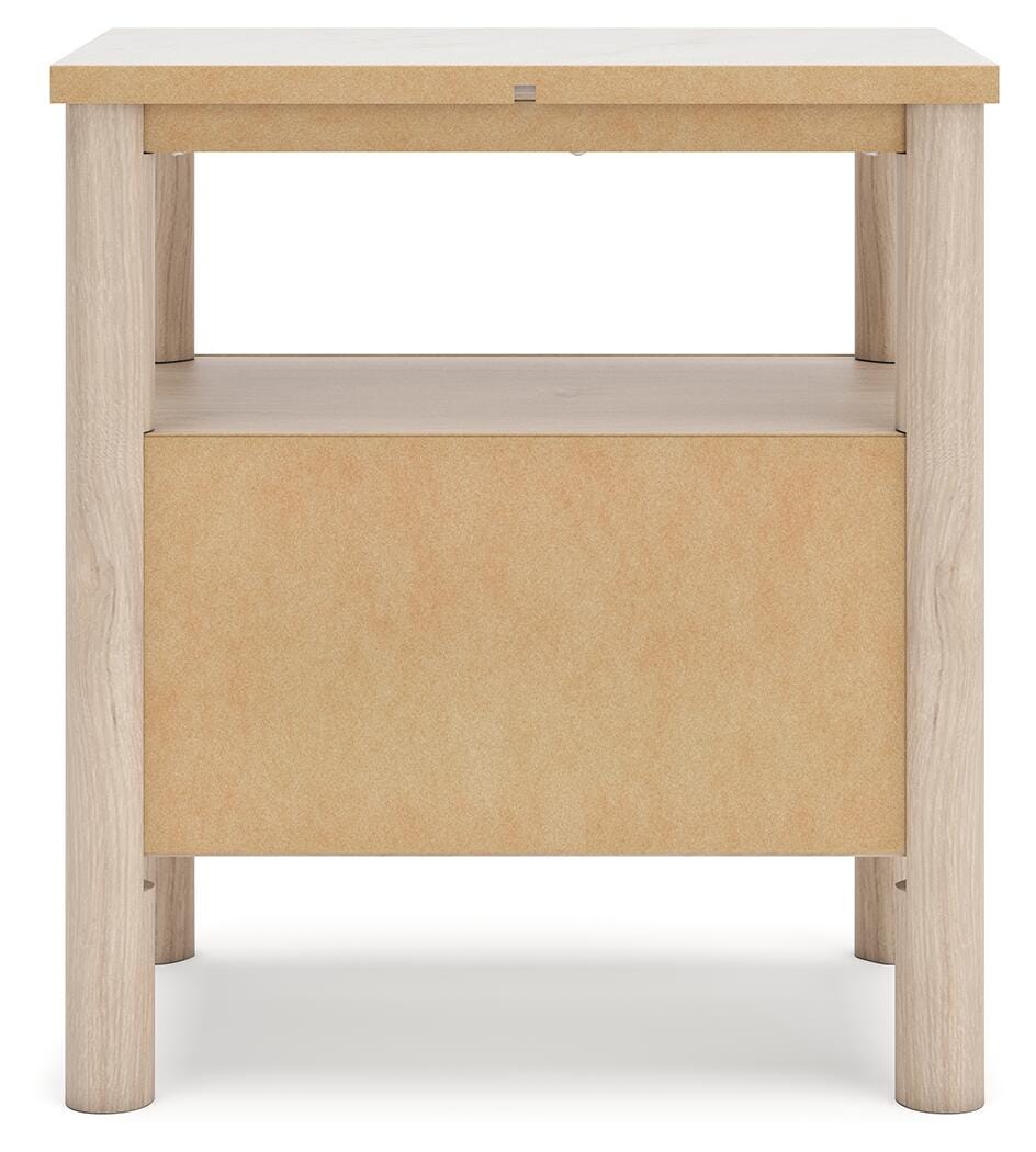 Cadmori Nightstand in Two-tone, back view