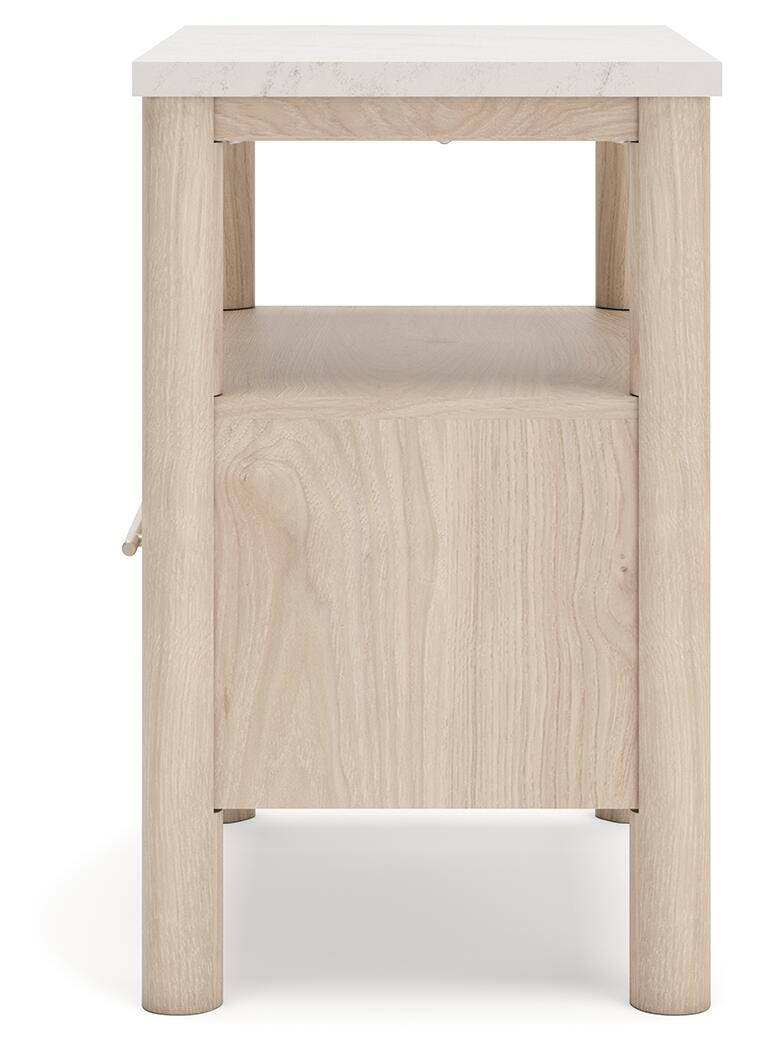 Cadmori Nightstand in Two-tone, alternate side view