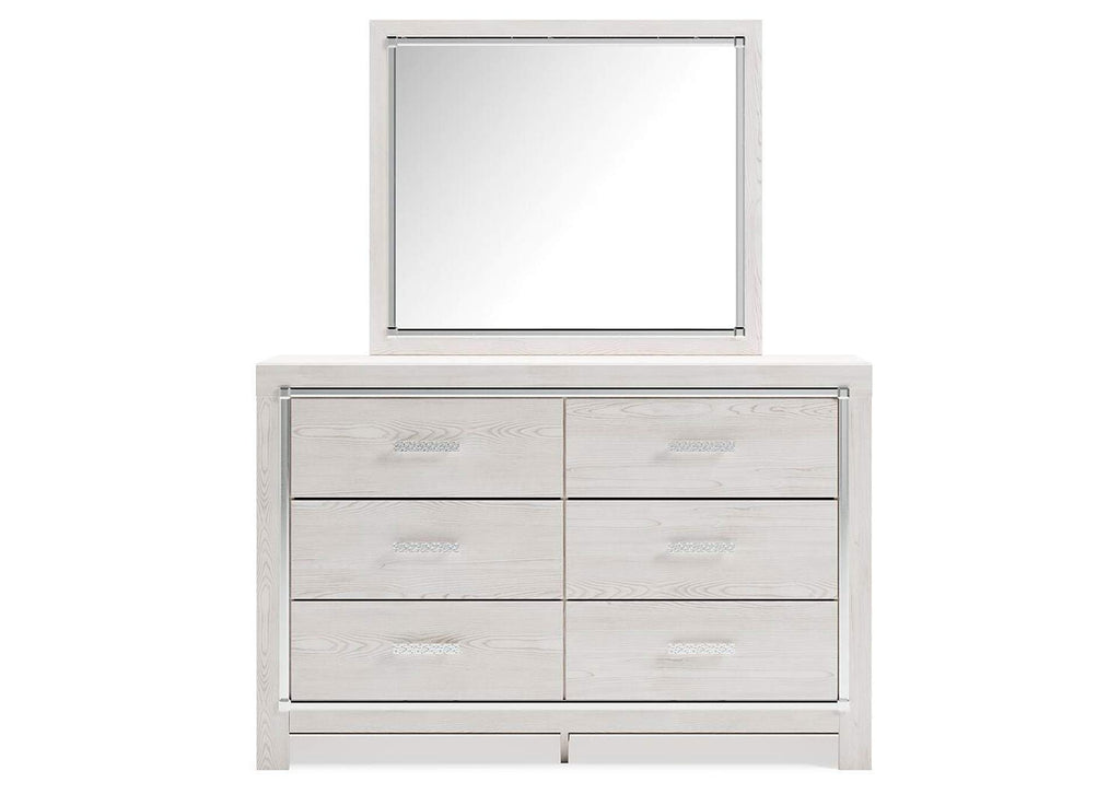 Altyra Twin Panel Bed, Dresser and Mirror front view