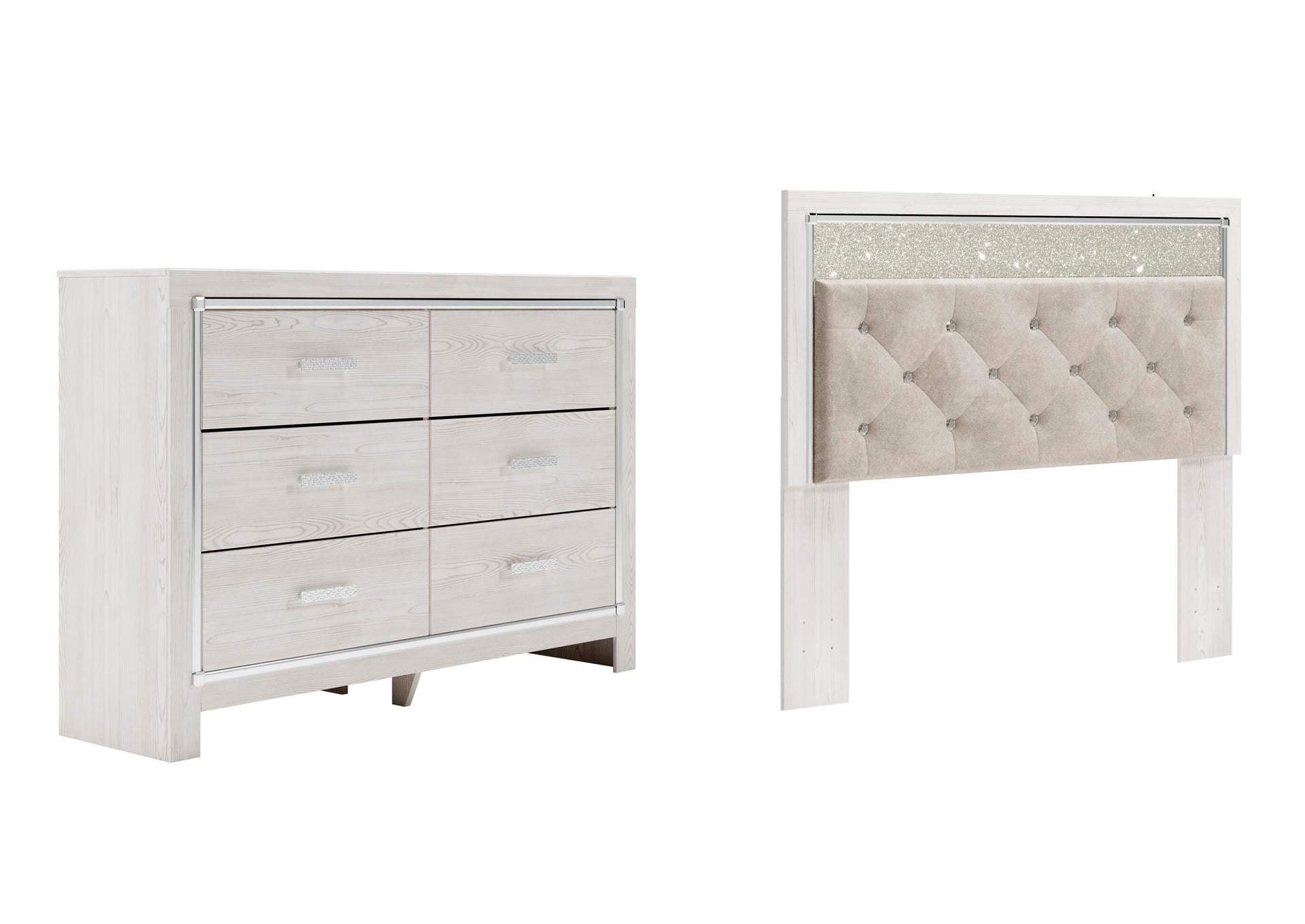 Altyra Queen Panel Headboard Bed with Dresser