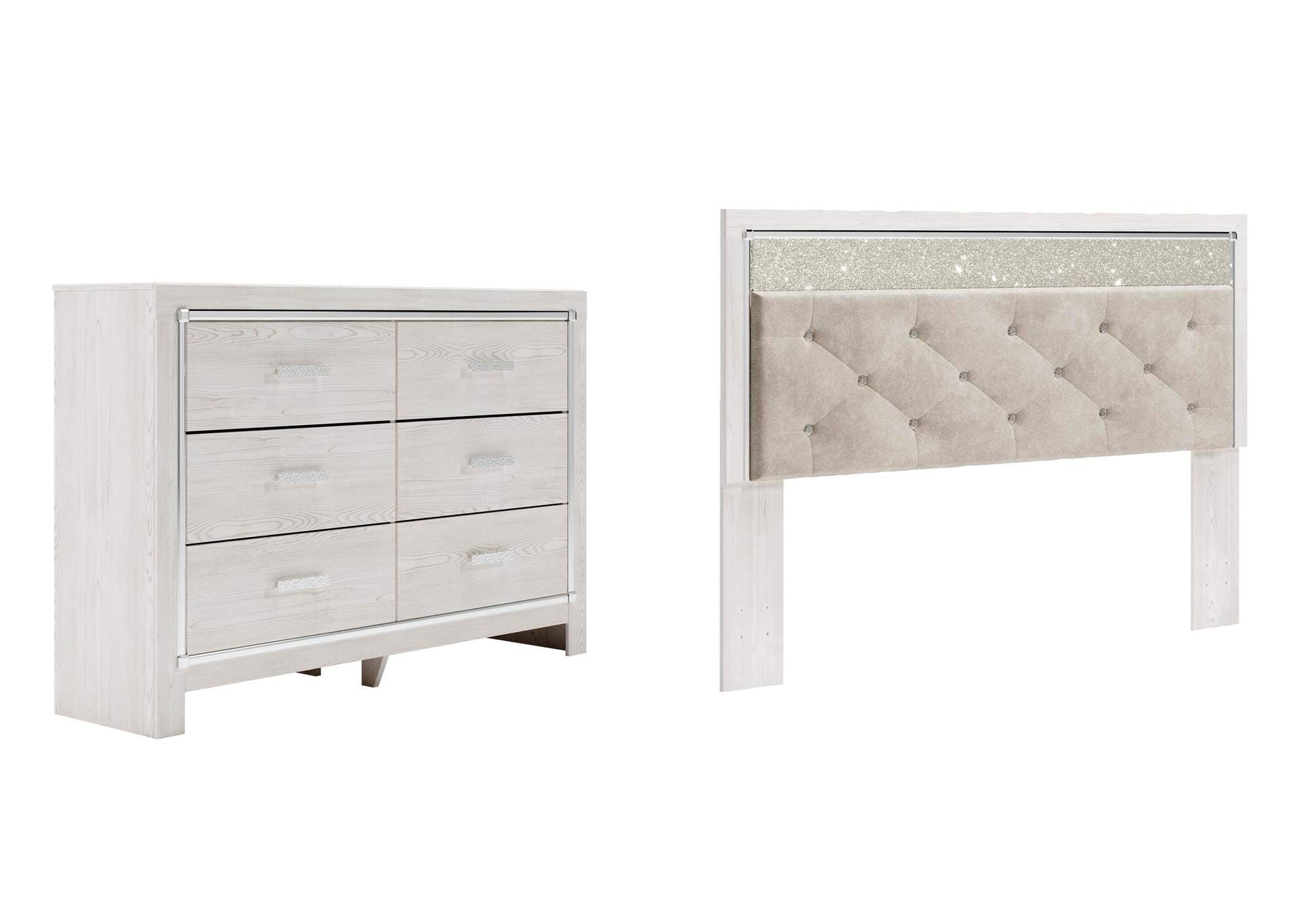 Altyra King Panel Headboard Bed with Dresser