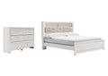 Altyra King Panel Bookcase Bed with Dresser