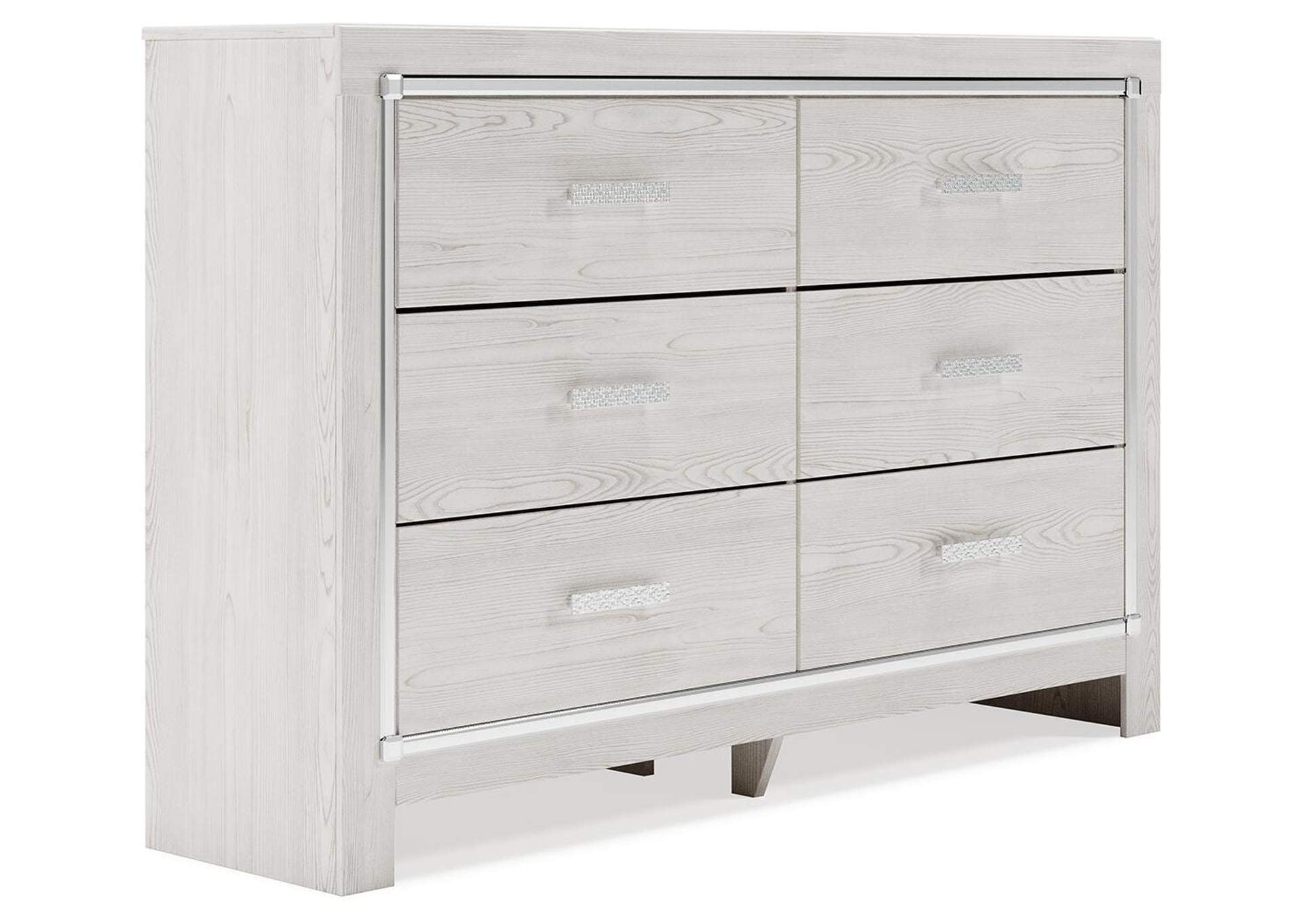 Altyra Full Panel Bed with Dresser angled view