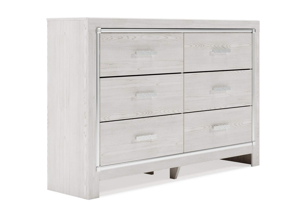 Altyra Queen Panel Bookcase Bed with Dresser angled view
