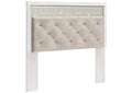 Altyra Queen Panel Headboard Bed with Mirrored Dresser and 2 Nightstands