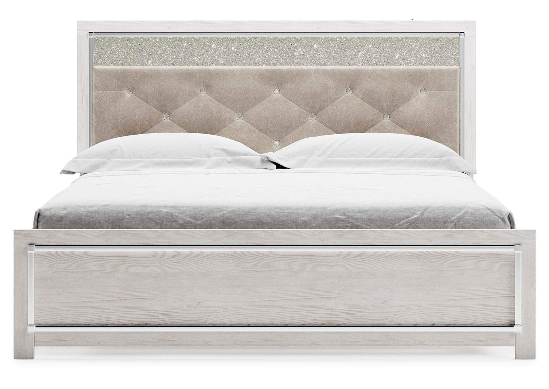 Lawroy King Panel Bed, Dresser, Mirror and Nightstand