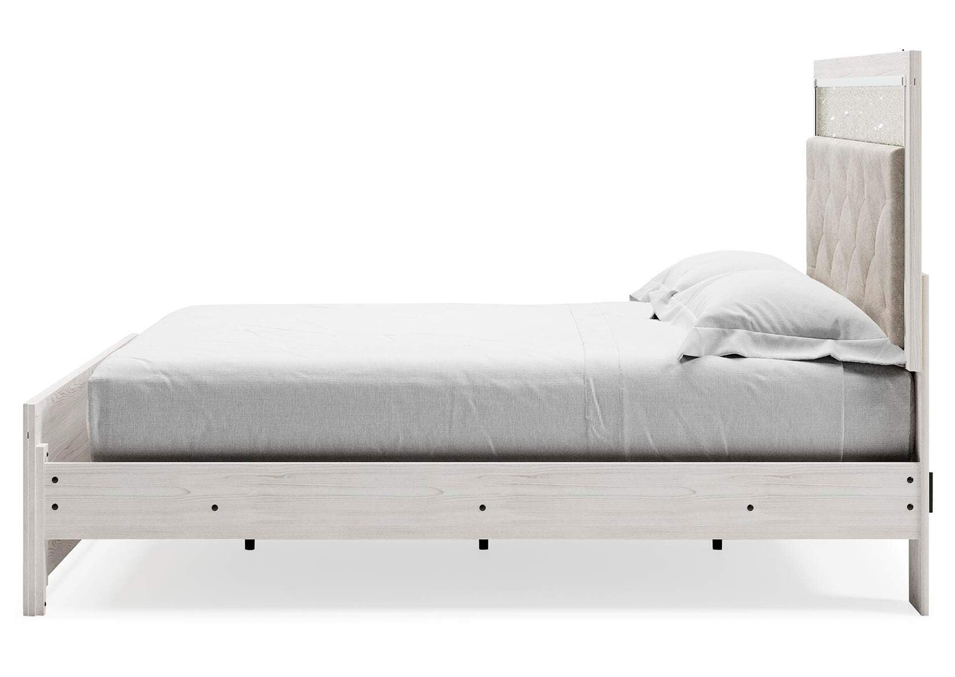 Lawroy King Panel Bed, Dresser, Mirror and Nightstand side view