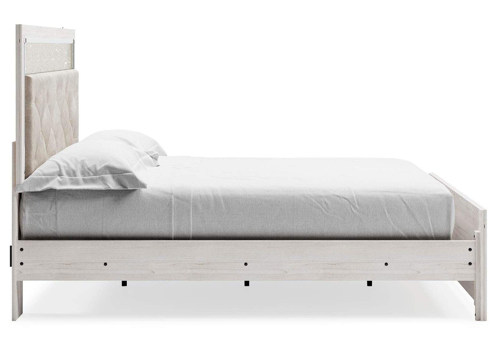 Lawroy King Panel Bed, Dresser, Mirror and Nightstand side view
