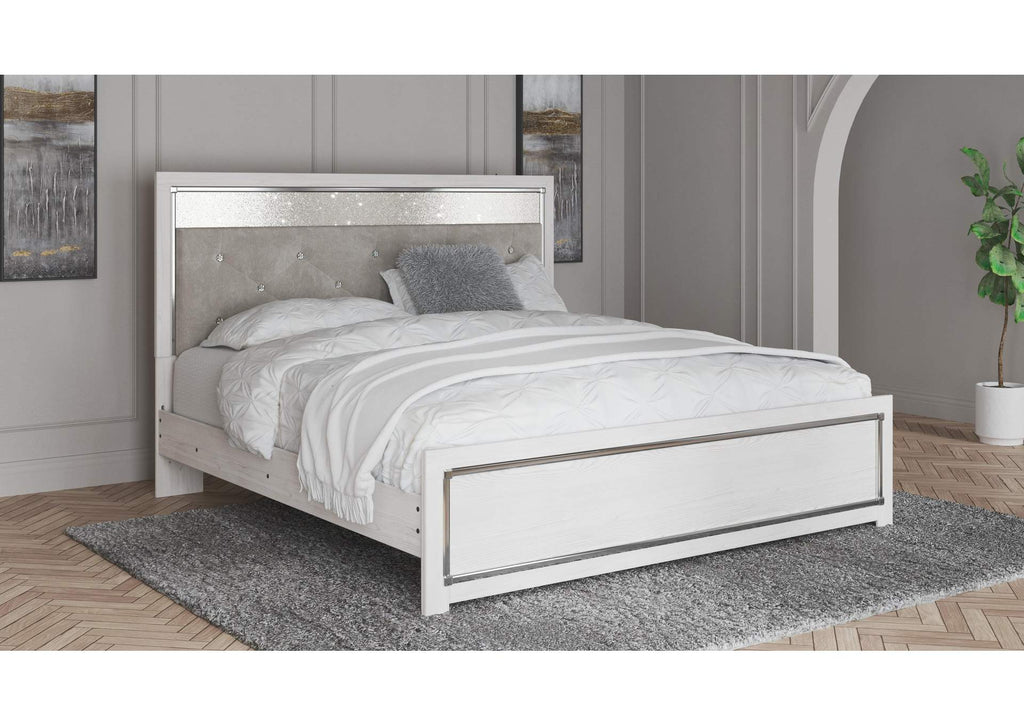Altyra King Panel Headboard Bed with Dresser
