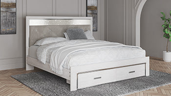 Altyra King Upholstered Bookcase Bed with Storage - image 13