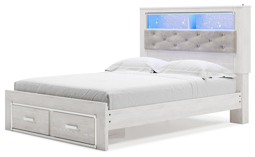 Altyra Queen Upholstered Bookcase Bed with Storage - image 4