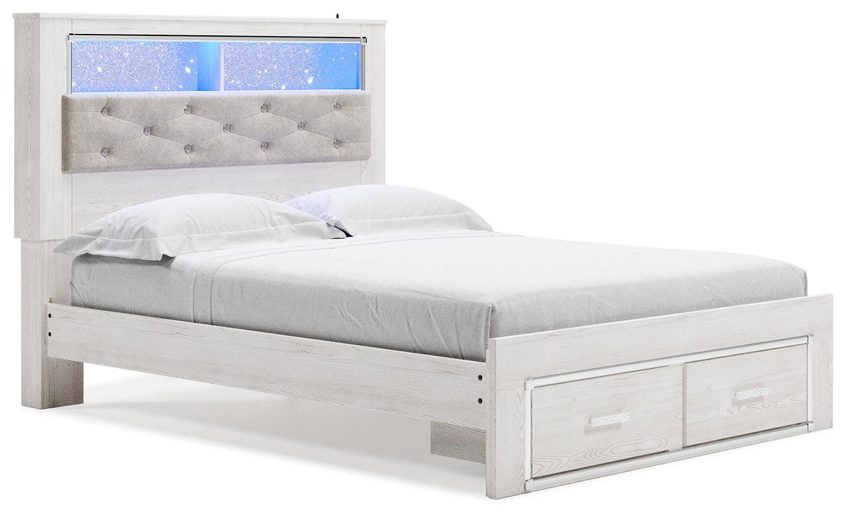 Altyra Queen Upholstered Bookcase Bed with Storage - image 3