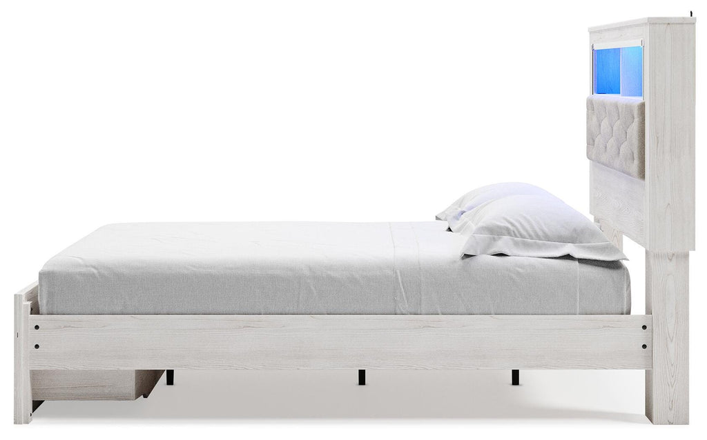 Altyra Queen Upholstered Bookcase Bed with Storage - image 8