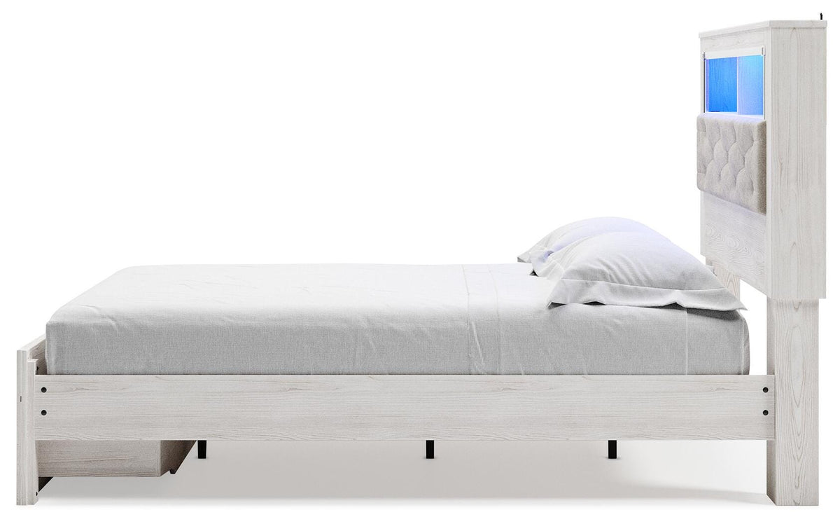 Altyra Queen Upholstered Bookcase Bed with Storage - image 8