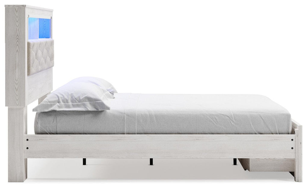 Altyra Queen Upholstered Bookcase Bed with Storage - image 6