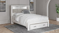 Altyra Queen Upholstered Bookcase Bed with Storage - image 1