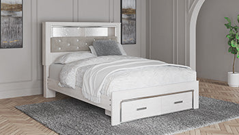 Altyra Queen Upholstered Bookcase Bed with Storage - image 1