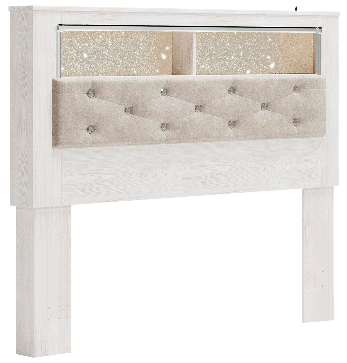 Altyra Queen Upholstered Bookcase Bed with Storage - image 4