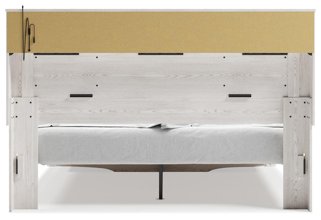 Altyra King Upholstered Bookcase Bed with Storage - image 7