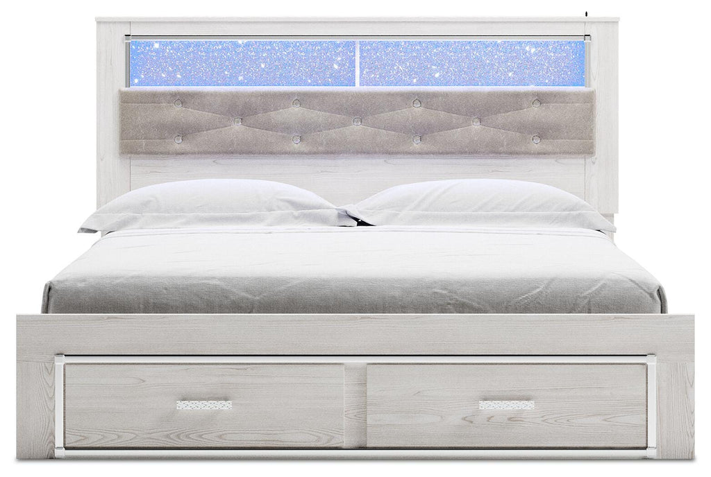 Altyra King Upholstered Bookcase Bed with Storage - image 5