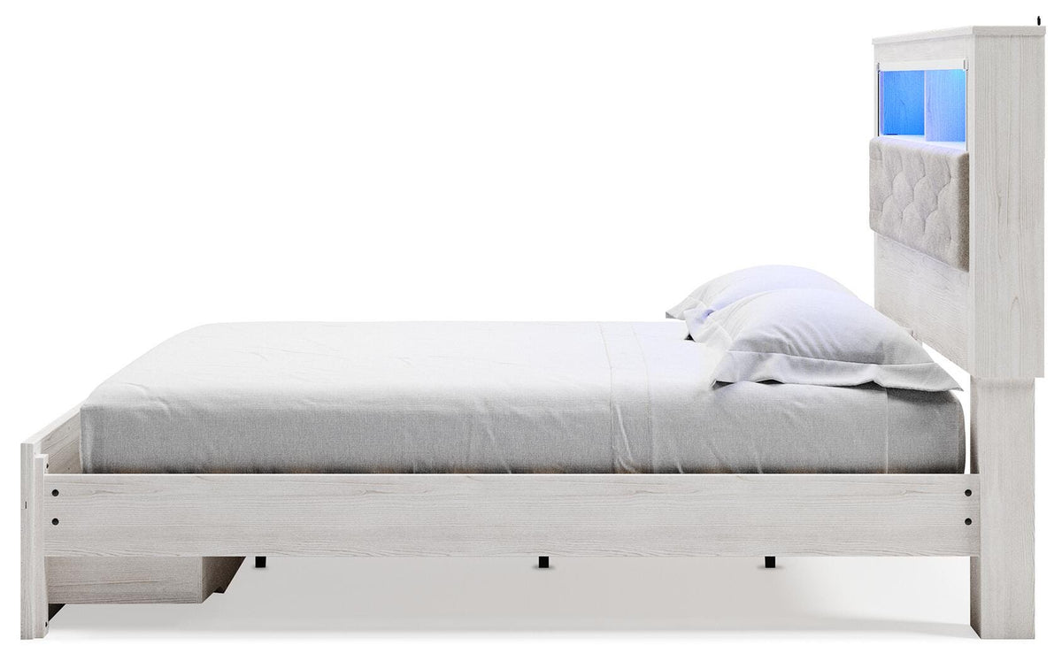 Altyra King Upholstered Bookcase Bed with Storage - image 8
