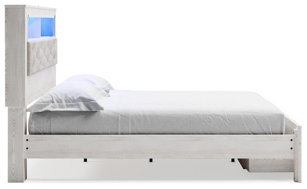 Altyra King Upholstered Bookcase Bed with Storage - image 6