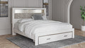 Altyra King Upholstered Bookcase Bed with Storage - image 1