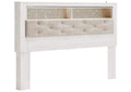Altyra King Bookcase Headboard Bed with Mirrored Dresser and 2 Nightstands