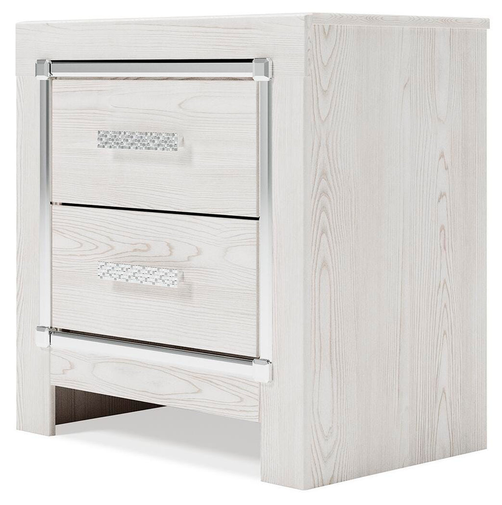 Altyra Nightstand in White, angle view