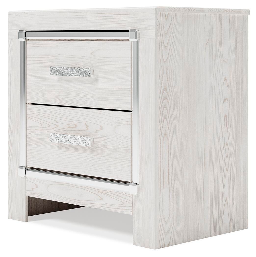 Altyra Nightstand in White, angle view