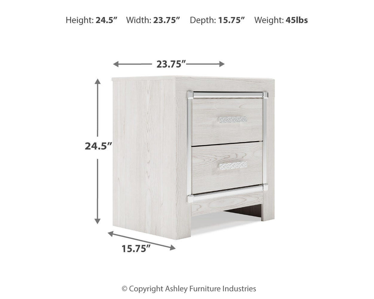 Altyra Nightstand in White, alternate view 5