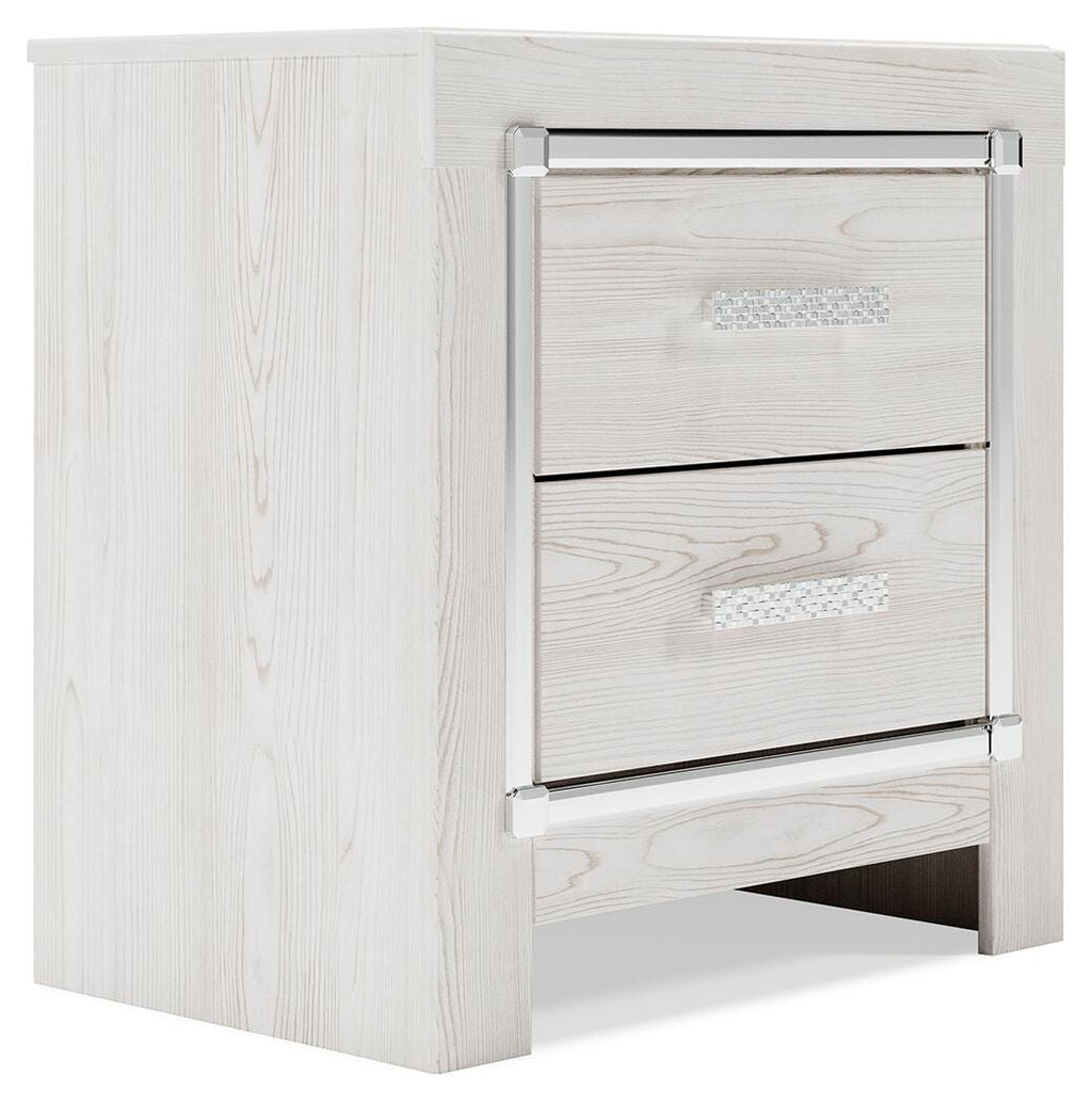 Altyra Nightstand in White, closed view