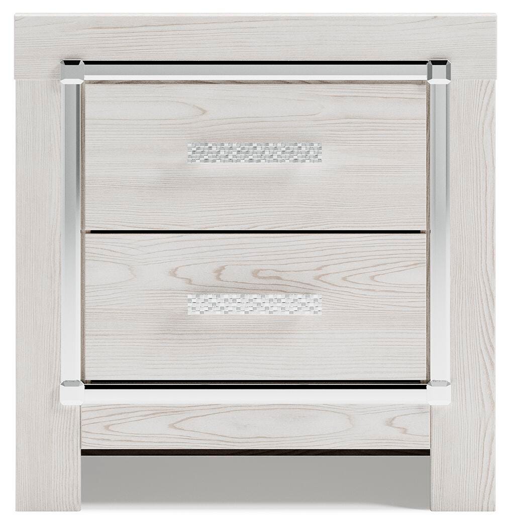 Altyra Nightstand in White, front view