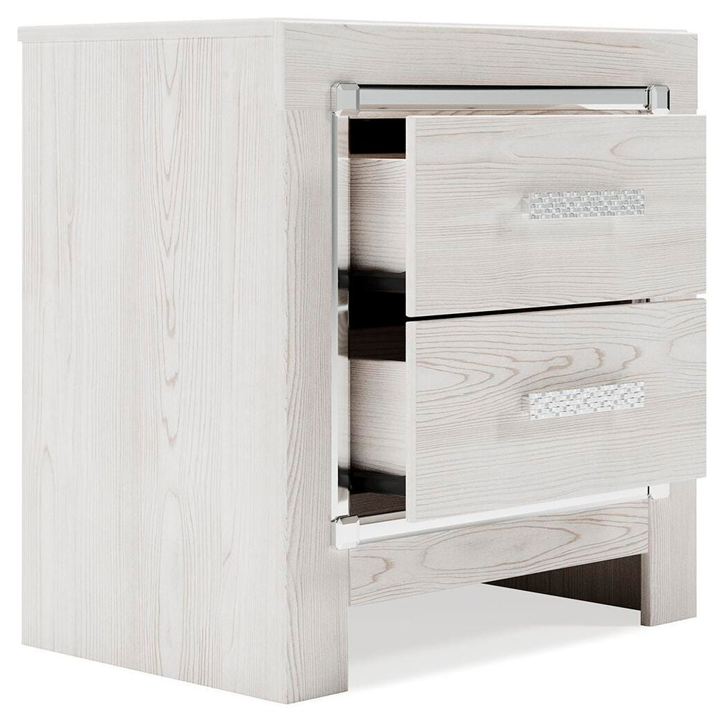Altyra Nightstand in White, open view