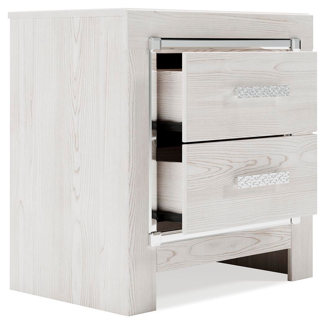 Altyra Nightstand in White, open view