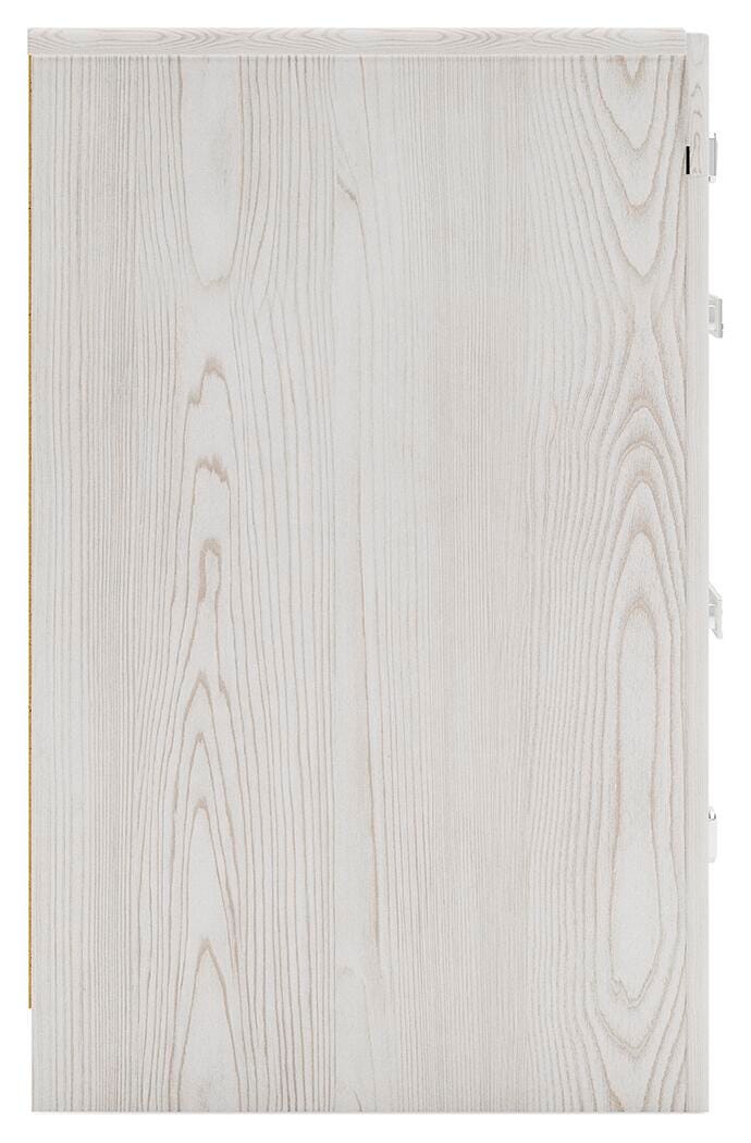 Altyra Nightstand in White, alternate side view