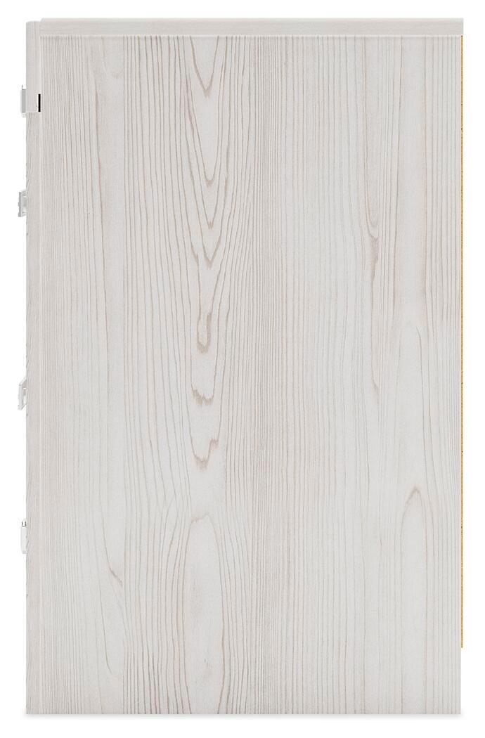 Altyra Nightstand in White, side view