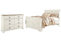 Willowton Queen Sleigh Bed with Dresser