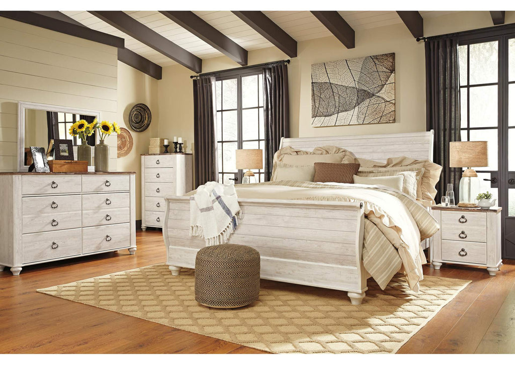 Willowton Queen Sleigh Bed
