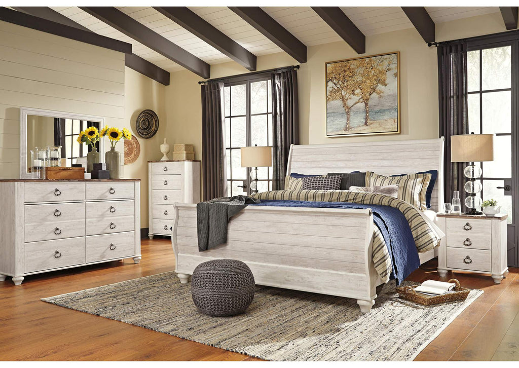 Willowton Queen Sleigh Bed