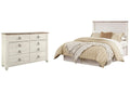 Willowton Queen/Full Panel Headboard Bed with Dresser
