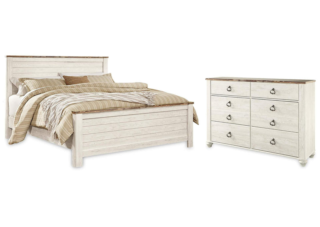 Willowton King Panel Bed with Dresser
