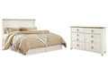 Willowton King/California King Panel Headboard Bed with Dresser